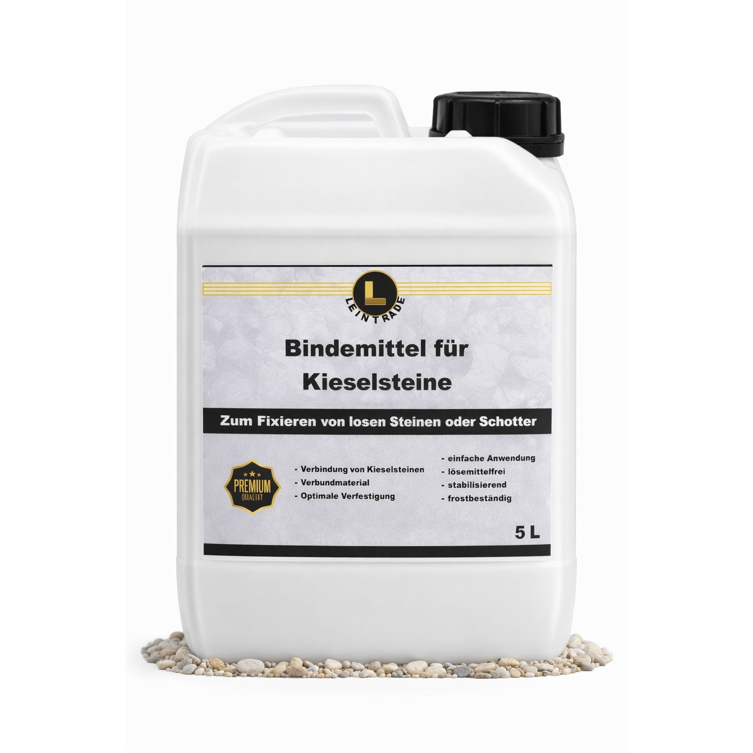 Gravel Binder 5 L – Gravel & Adhesive For Garden , Gravel, And Crushed Stone – Water-permeable Gravel Binder Gravel Surfaces, Easy Application With Syringe Or Watering Can