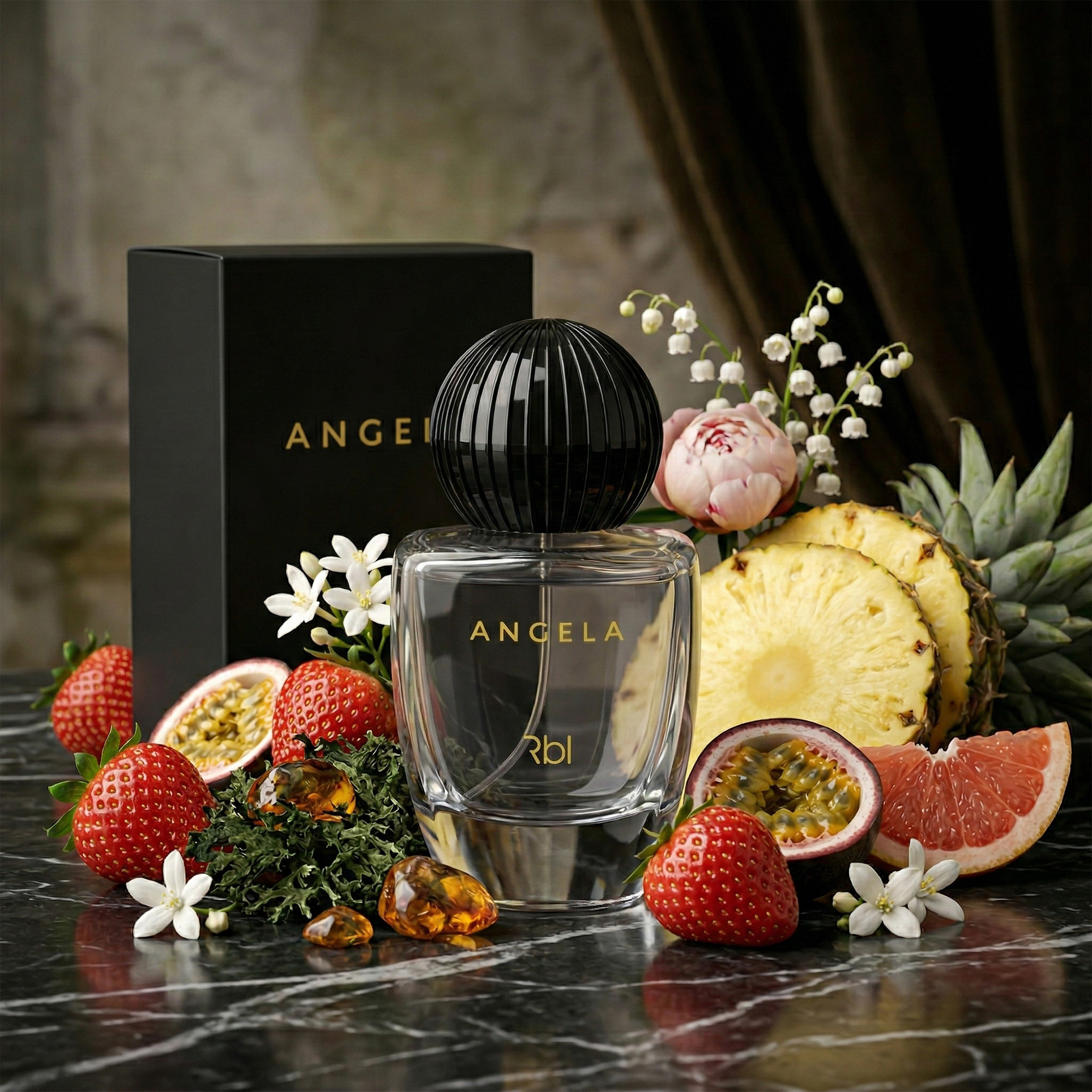 Image of Rbl Angela Eau De Parfum 50 Ml Women – Premium Women's Perfume, Fruity-floral Women's Fragrance With Strawberry, Jasmine & Amber, Long-lasting