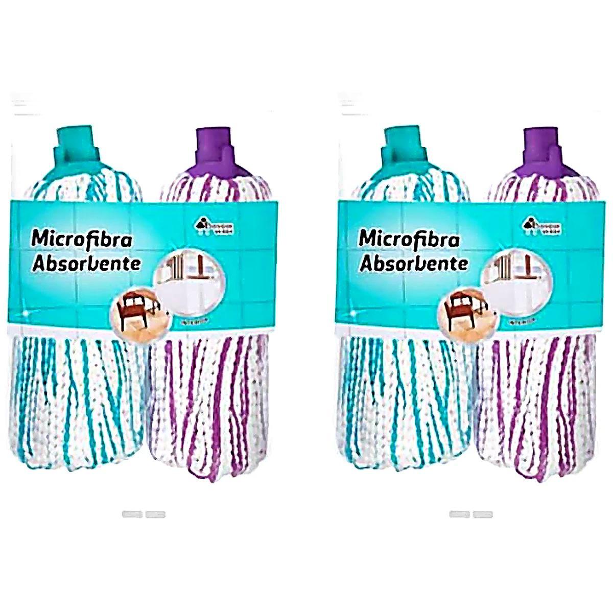 TEMU Pack 4 Fregonas de Microfibras Mega-Absorbentes para Todo Tipo de Pisos