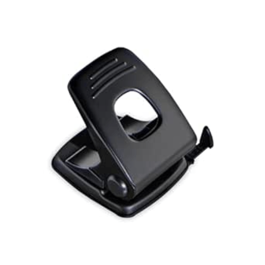 TEMU Aibulo 1pc A High- Manual Double Hole Puncher For A4 And Paper, Featuring A Comfortable Handle That Effort, In Black,, 2 Hole Punch, 10 Sheet
