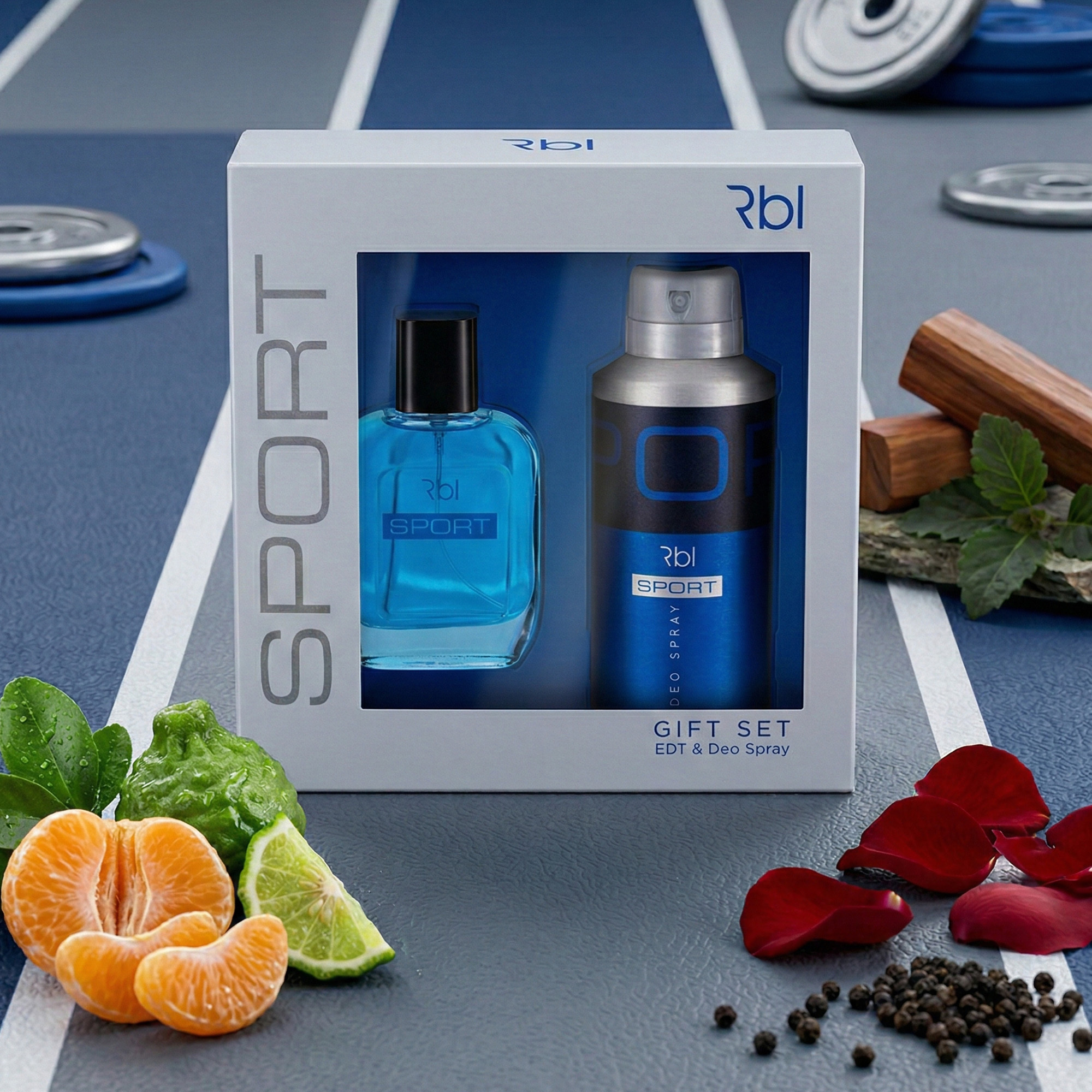 Rbl Sport Gift Set For Men – 50 Ml Eau De Toilette Perfume + 150 's Deodorant Spray, Fresh & -spicy Scent, Men's Body Deodorant Spray