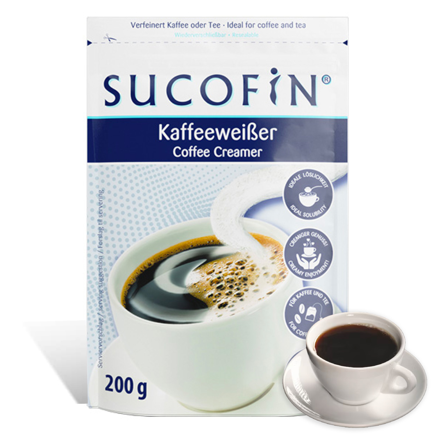 Image of Sucofin Coffee Creamer 200g, Easily Soluble, Ideal For Coffee And Tea, Per Pack For 80 Cups