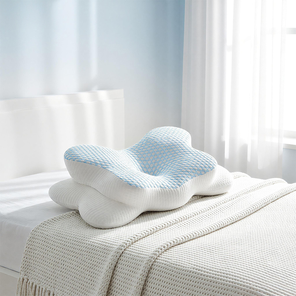 TEMU 1/2pcs Cervical Memory Foam Pillow, Ergonomic Support Neck Pillow For Neck And Shoulder Pain, Breathable Removable Skin-friendly Cooling Cover,