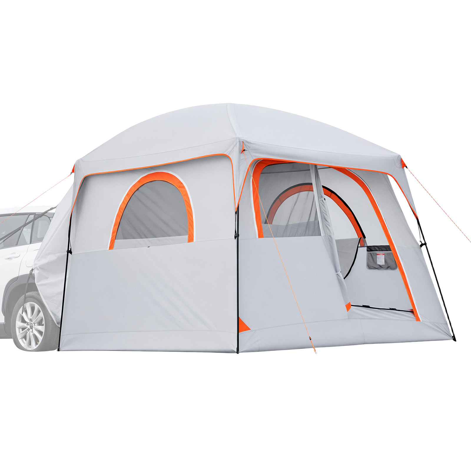 Image of Vevor Large Suv Tent For 6 Person, 3.05 X 2.74m 3-season Suv Tailgate Tent With Ventilated Doors & Mesh Windows, Pu2000mm Dual-use Car Rear Hatch Tents For Outdoor Camping Hiking