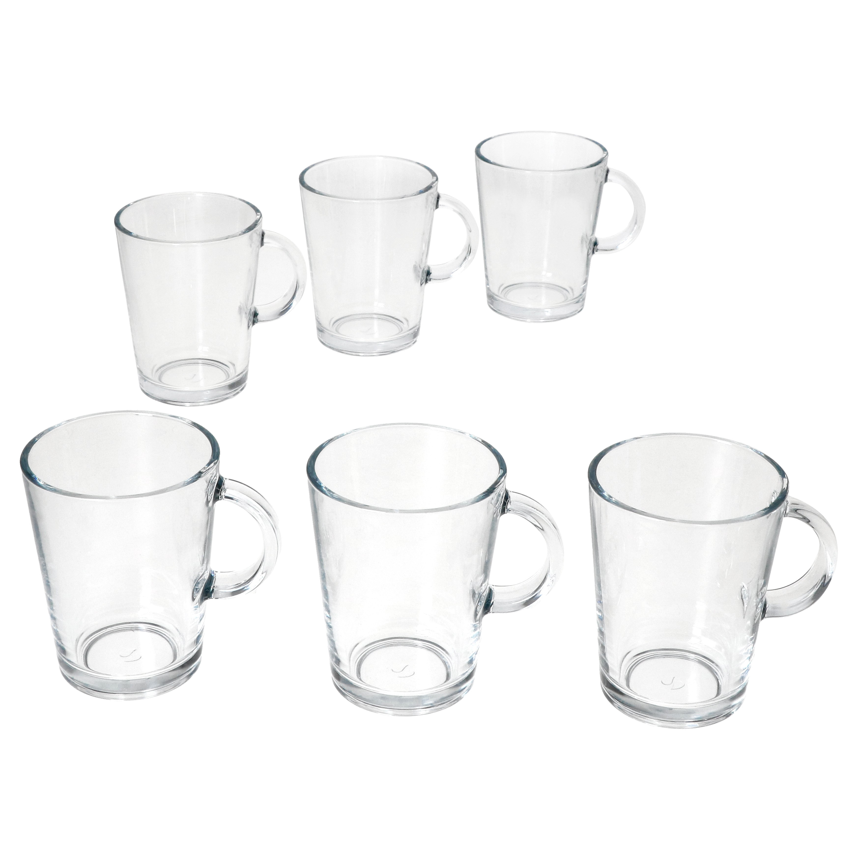 Image of Ritzenhoff Set Of 6 Tea Cups With Handles, 250ml, H10.5cm