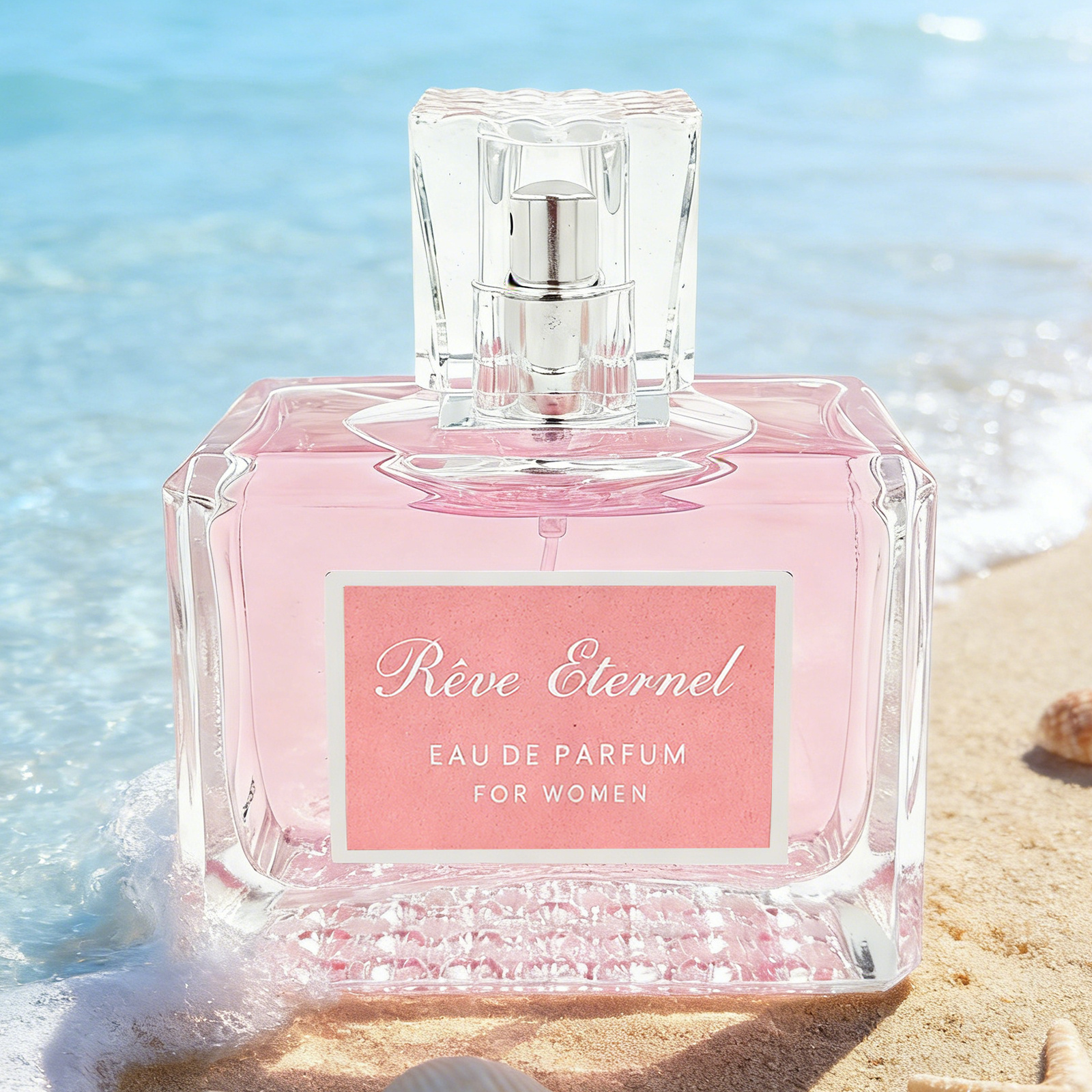 Image of 100ml Rêve Luxe Pink Eau De Parfum – Fresh Fragrance For Beach Vacations, Daily Commutes & Date Nights (for Fashionable Women)