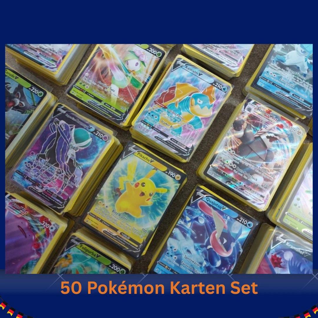 E-shop 50 Pokemon Karten Pack - 1 V/EX Ultra Seltene Neu & Deutsch