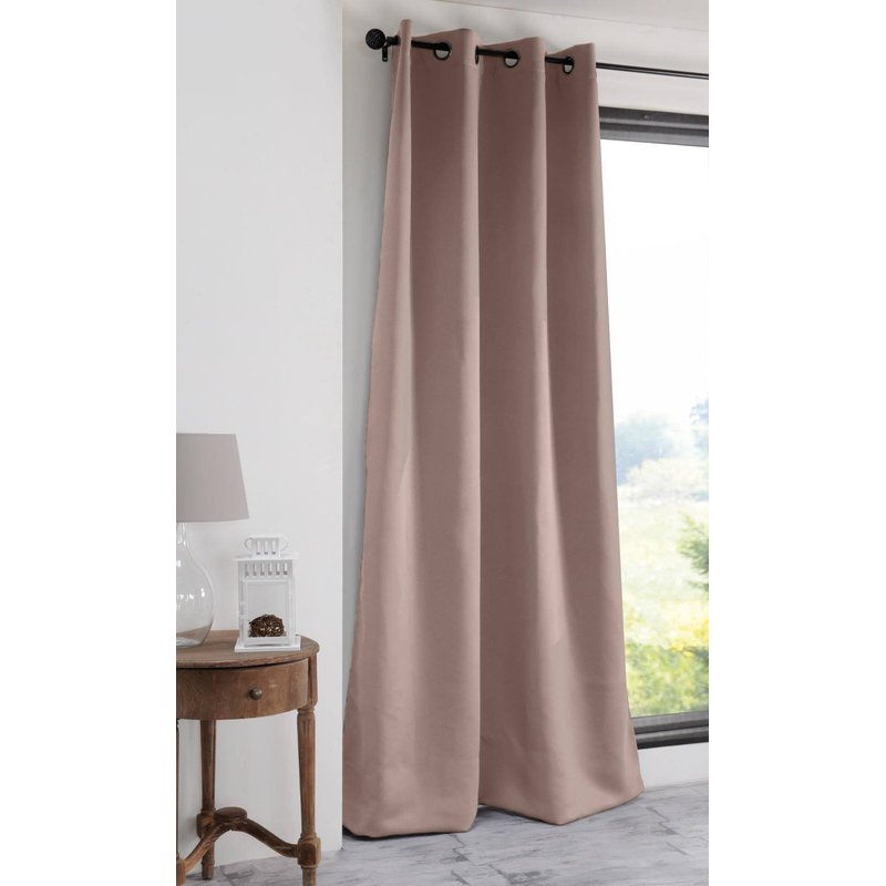 Image of Blackout Curtain - Grommets For Living Room Or Bedroom - Size 140x280 Powder - Window Or Dressing Room Darkening And Insulating Curtain - In 3 Sizes For Home