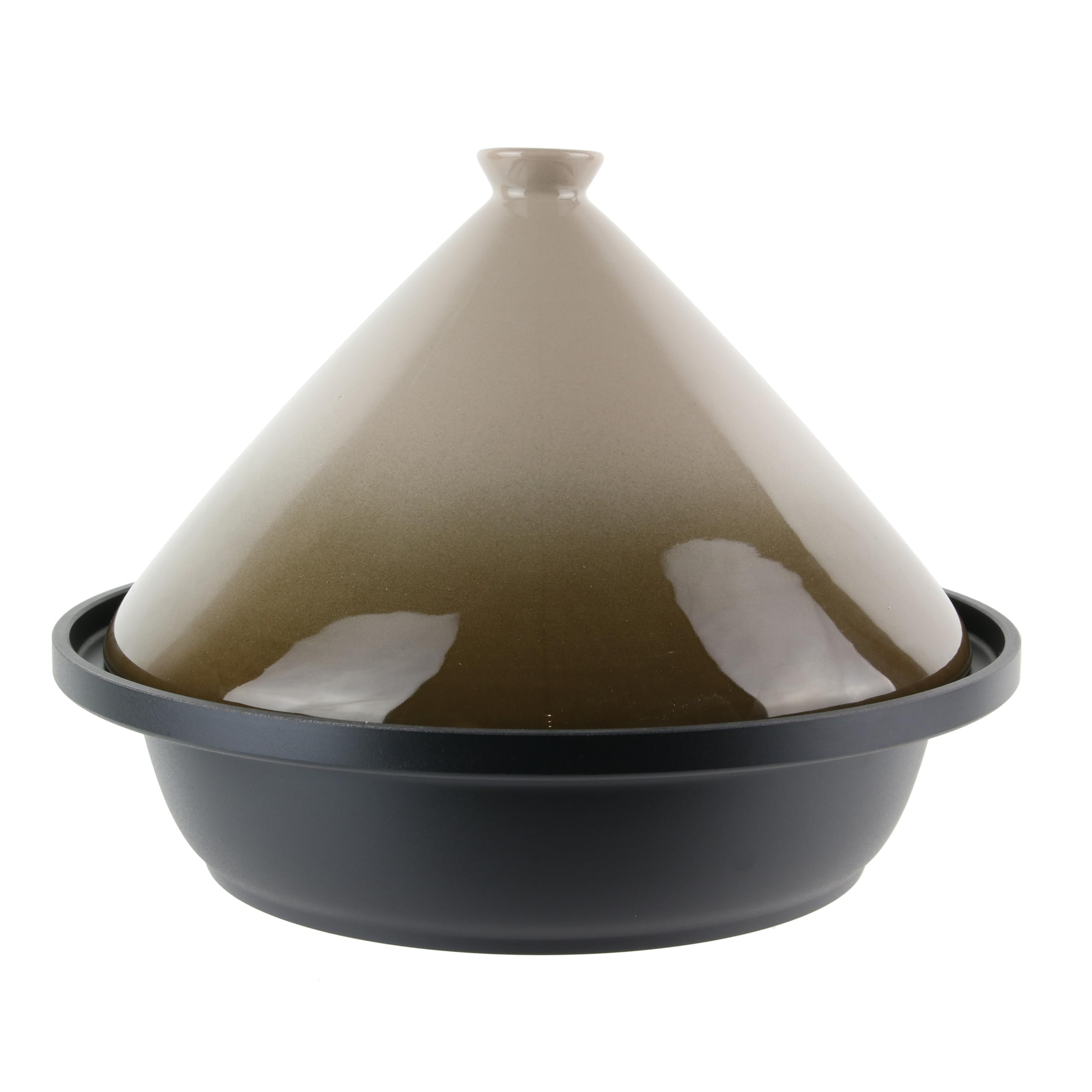 TEMU Tajín de aluminio fundido y hierro fundido, compatible con inducción, de cocina práctico y elegante para comidas familiares, 30 cm