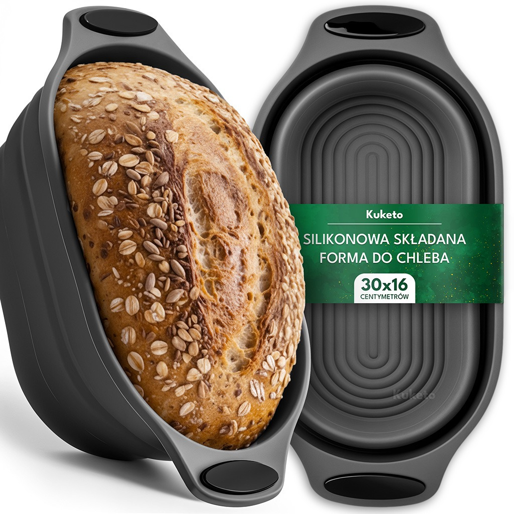 Image of Silicone Bread Mold 30 Cm - Basket For Proofing And Baking Dough, Ideal For Home Bread Baking, And Flexible, Durable, High-temperature Resistant, Multi-use, Easy To Clean, For Oven And Dishwasher.