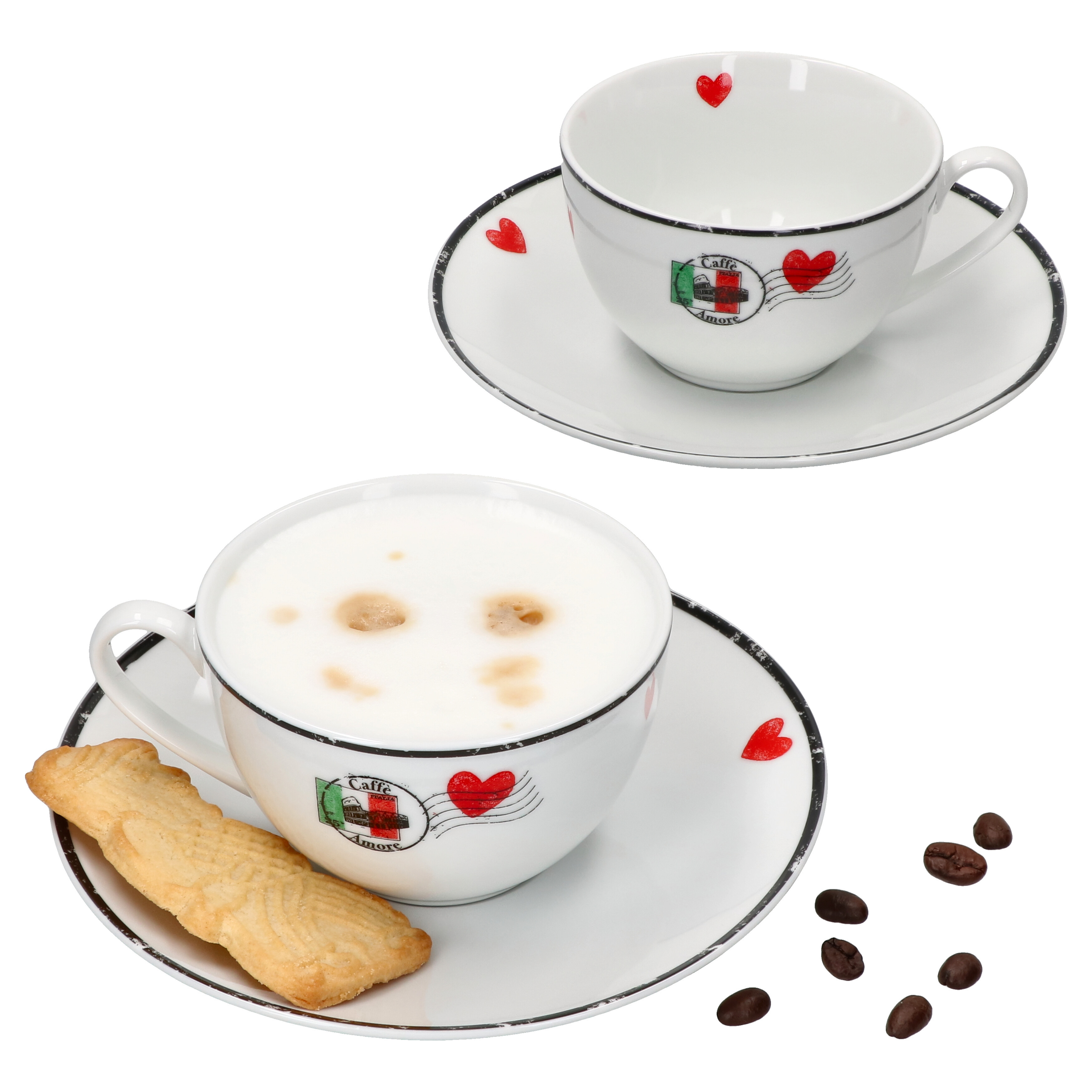 Image of Ritzenhoff& 4-piece Set Caffee Amore + Saucer 200ml Cafe