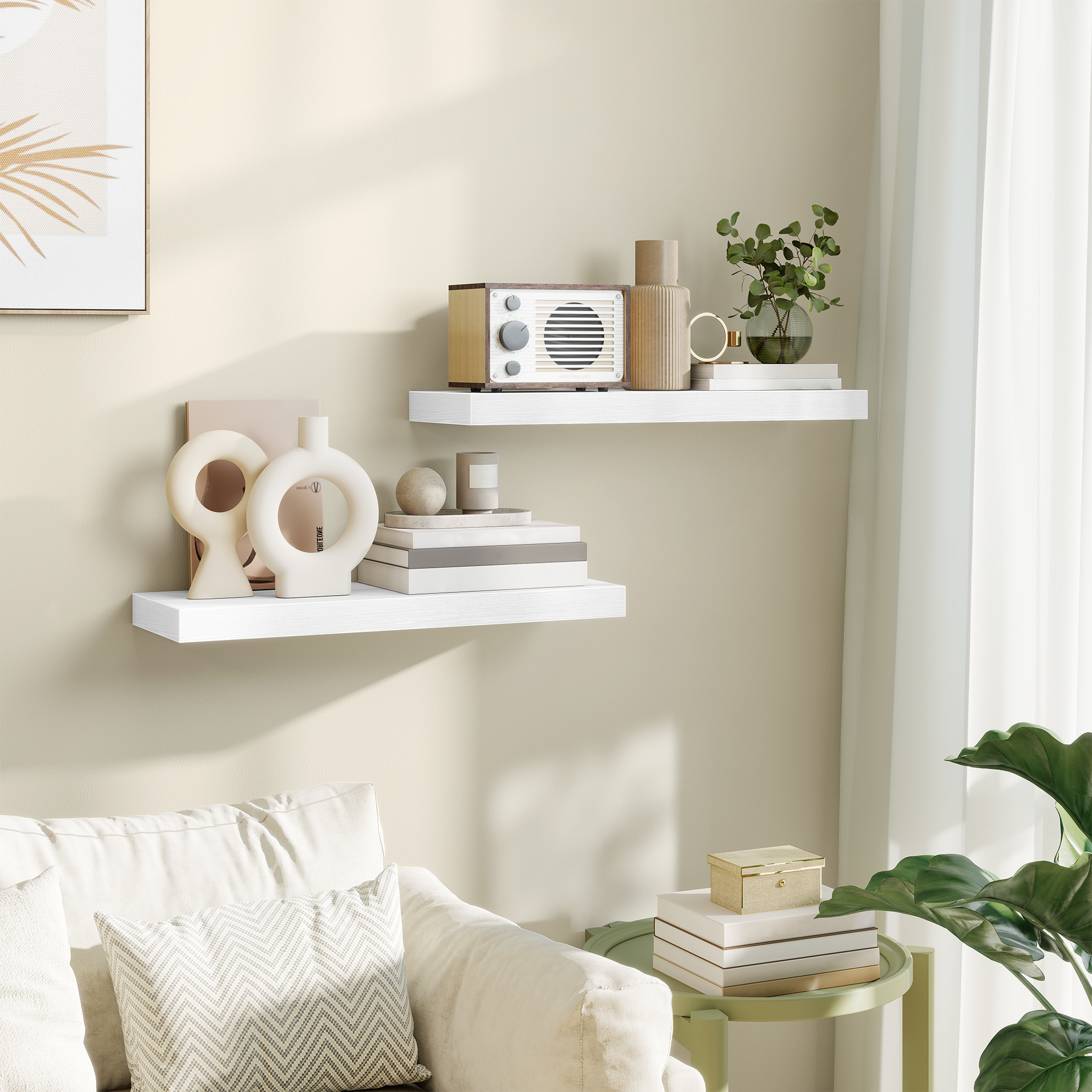 Shelf, Floating Shelf, 20 X 60 X 3.8 Cm, For Picture Frames