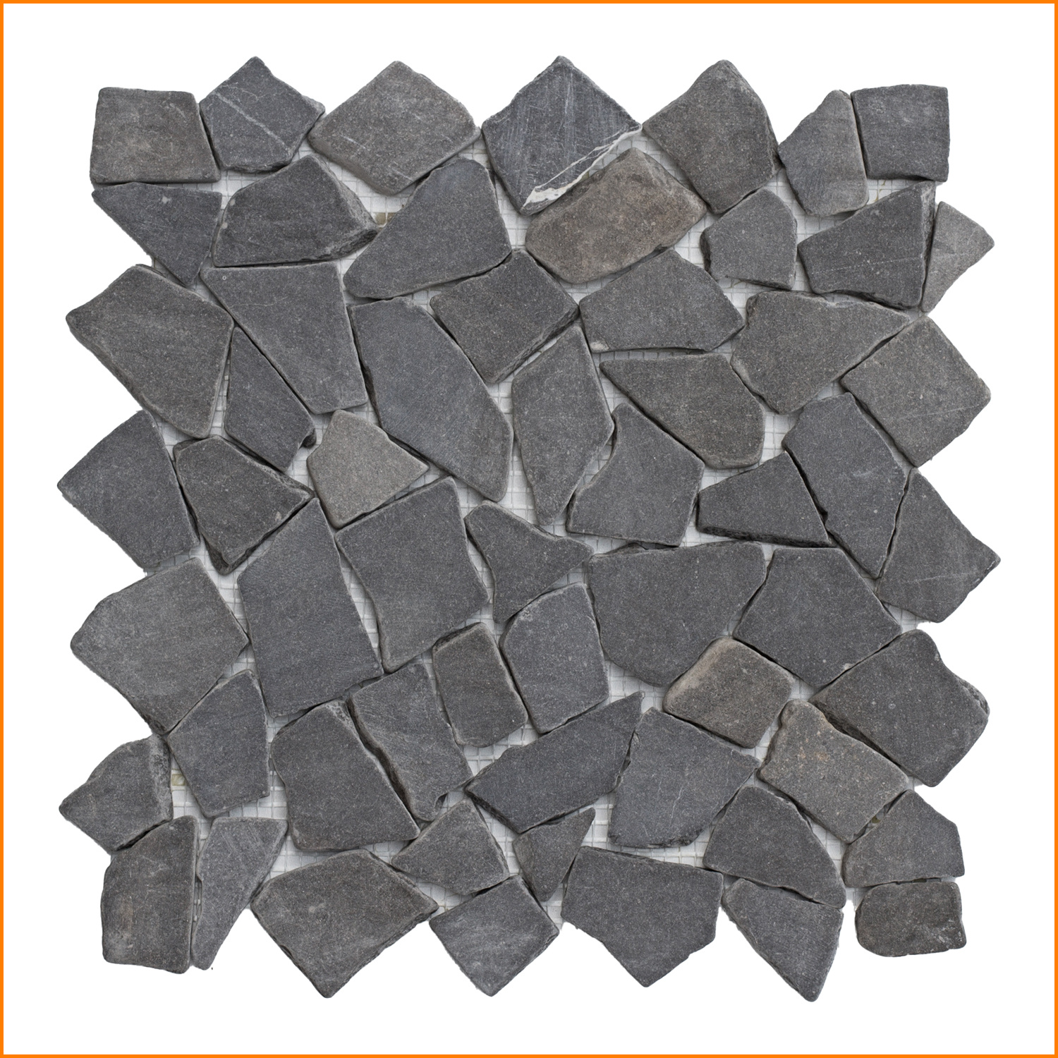E-shop 1 Mosaikfliese - Marmor Bruchstein Mosaik Grau M-001 – Naturstein Mosaikfliese – ca. 30 x 30 cm