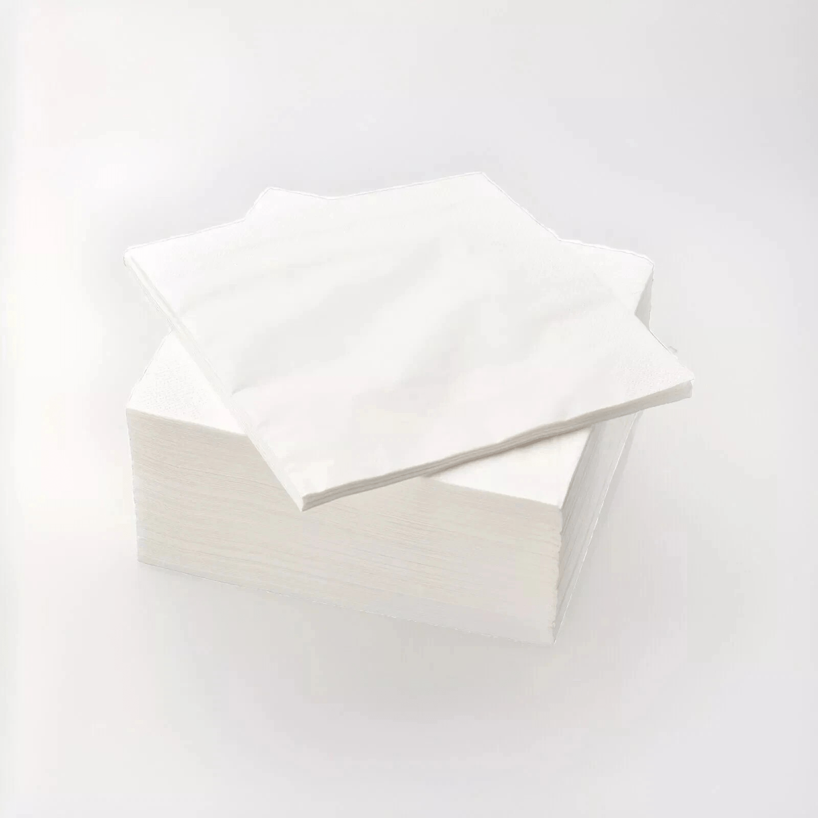 TEMU White Paper Napkins 2-ply 1/8 40x40cm Disposable Serviettes For Parties & Events 100 Pack
