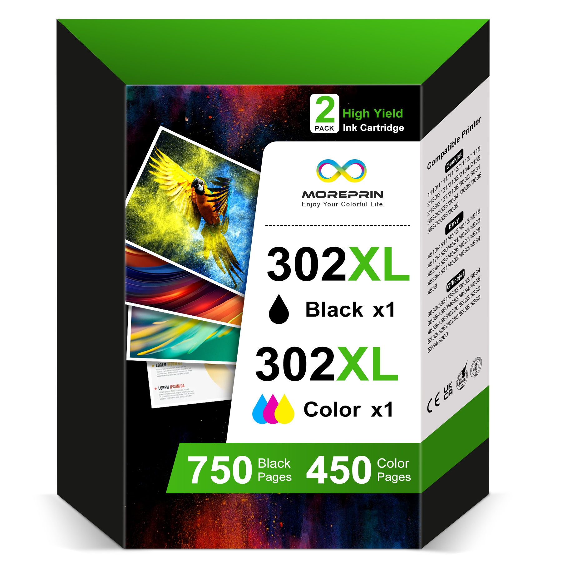 E-shop Kompatible HP 302XL HP 302 Schwarz Farbdruckerpatrone für HP 1110, 2130 3630 3636 3639, 3830 3831 3833, 4520 4525 4527 4650 4652 4655 5230, 4520