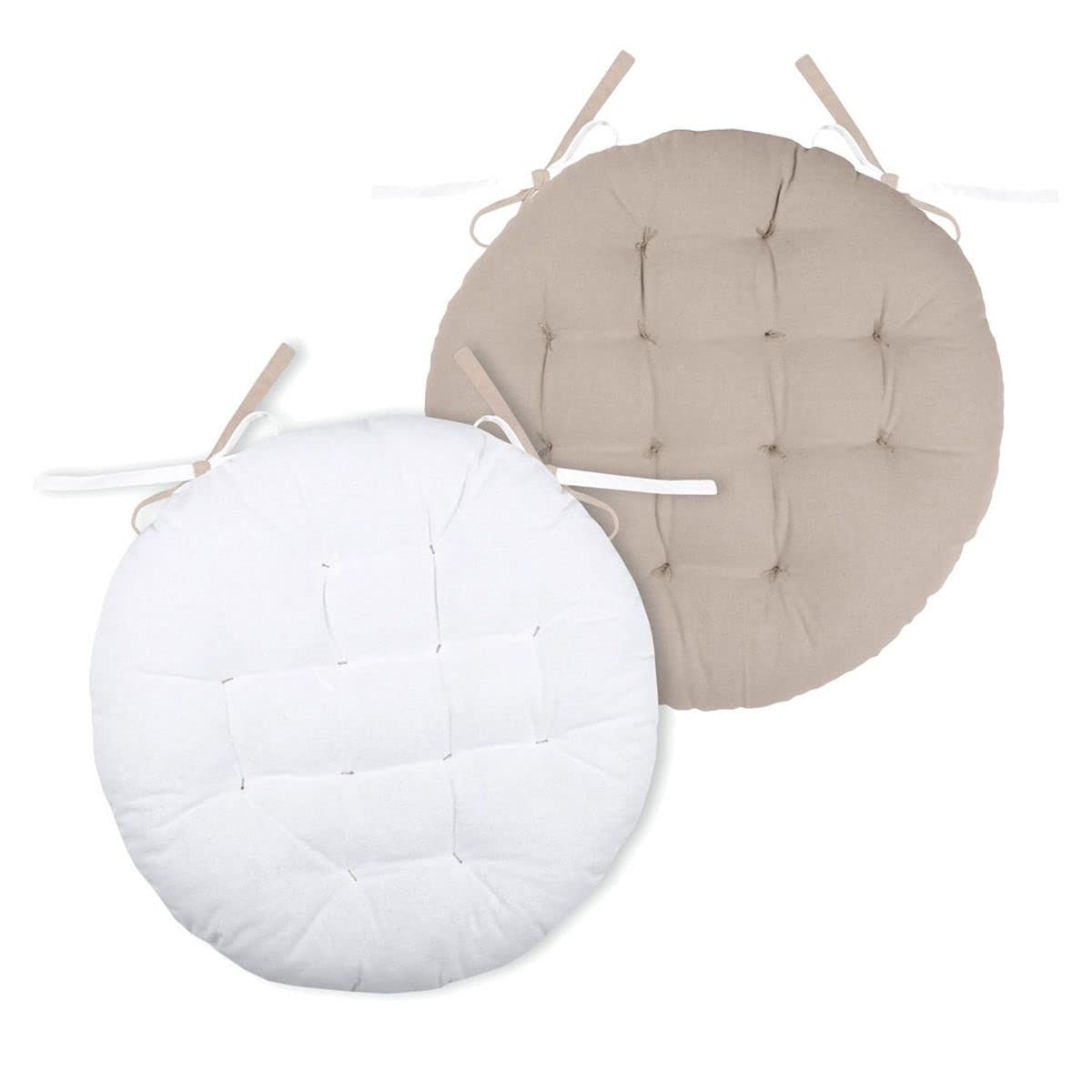 Image of Chair Cushion - Size 38-100% Cotton - Linen Color - Quality - Comfortable And Elegant - Easy To