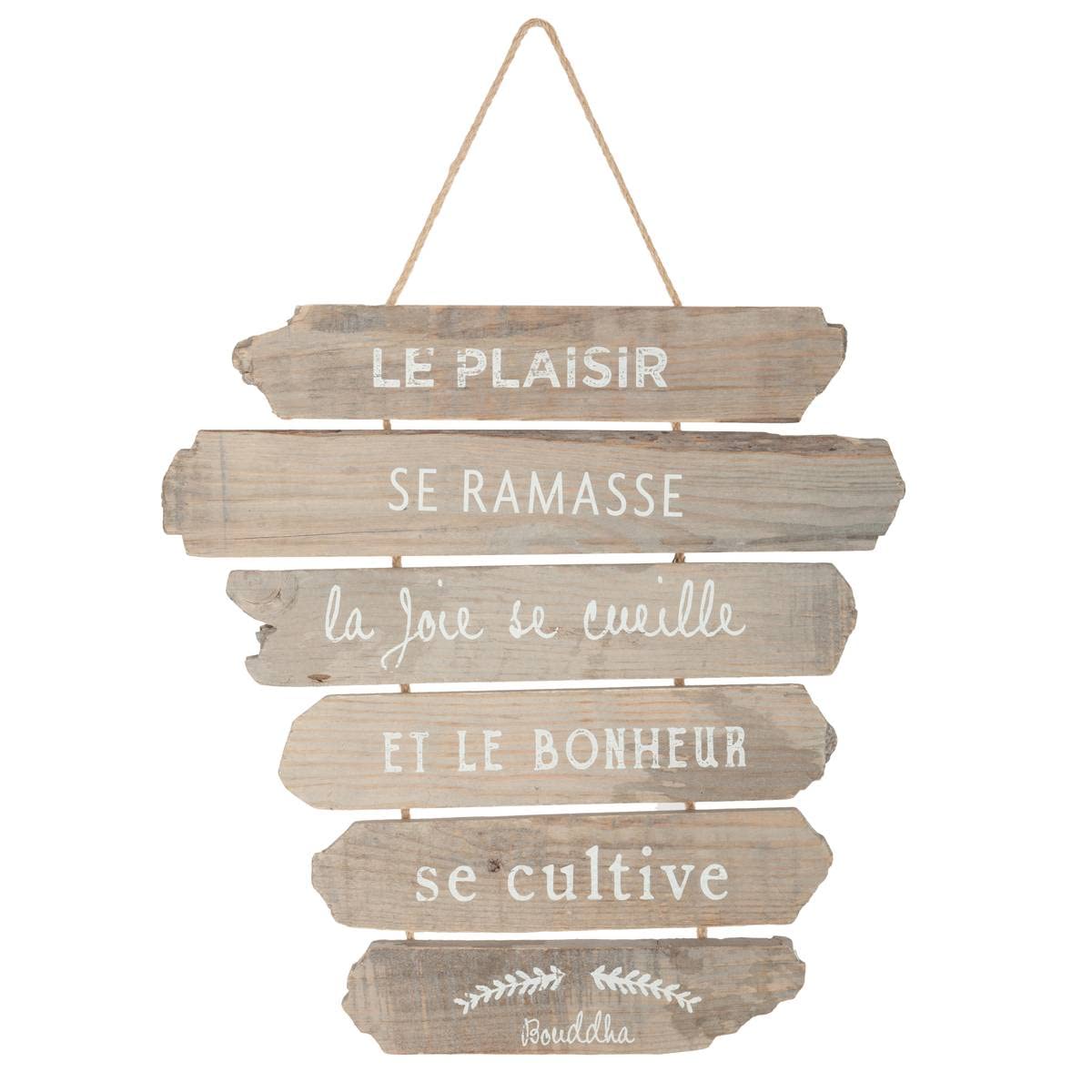 TEMU Décoration Murale à Suspendre - Bois - 28x38 cm
