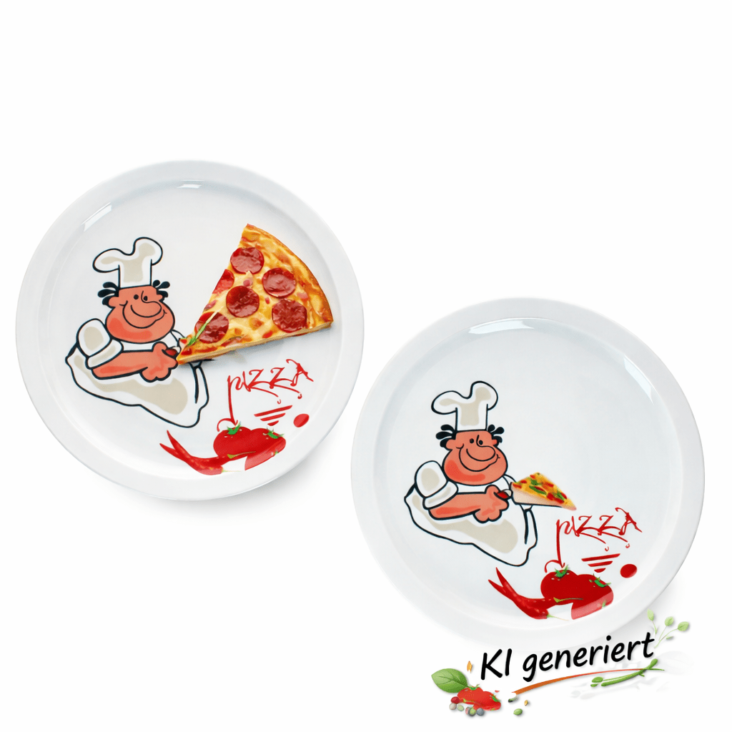 2pcs Set Pizza Plates Ø30.5cm 2 People Xl Plate Large Pizza Baker