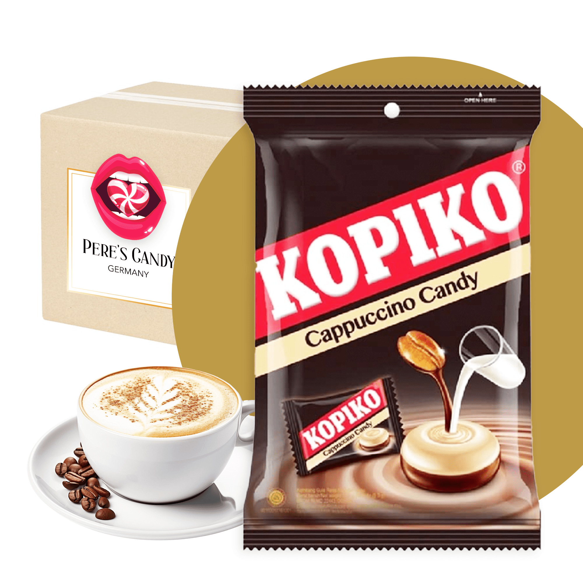 2-pack - Kopiko Cappuccino Candy - Coffee Candies With Intensive Cappuccino Flavor - 2x175g