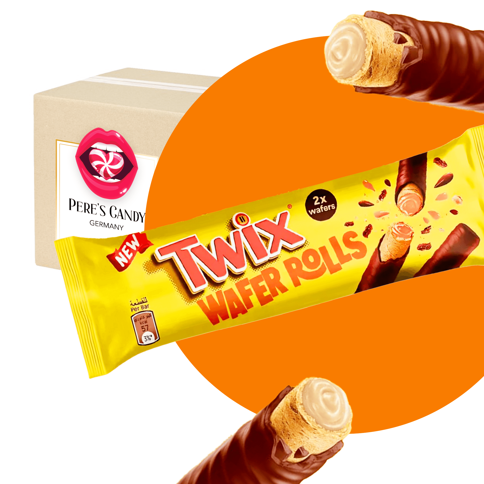 4-pack - Twix Wafer Roll Display - Crispy Waffle Rolls With Caramel And Milk Chocolate Flavor 4x22.5g