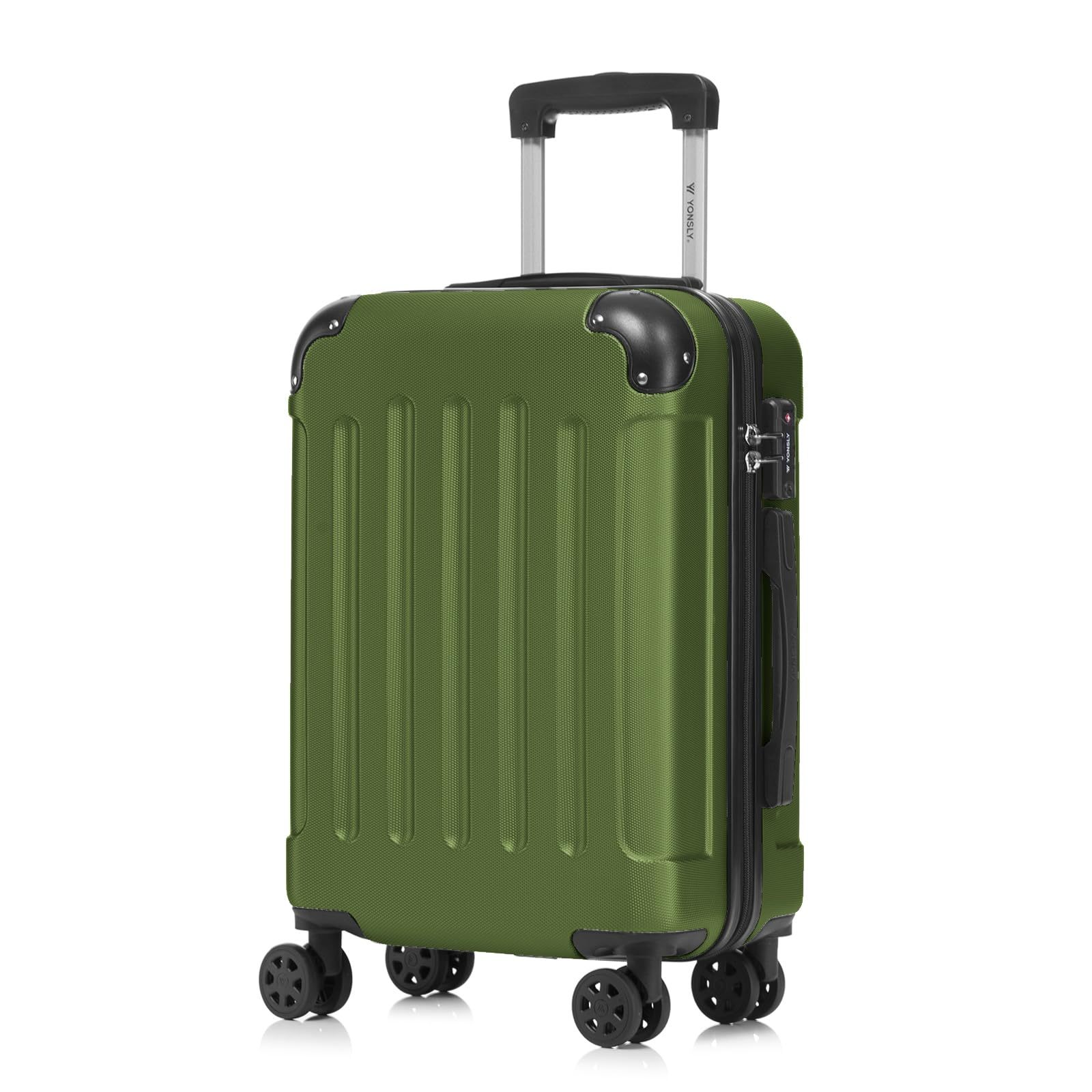 Image of Suitcase Trolley Hardshell Case With And Ykk Zipper, 4-wheel 360° Spinner Cabin Luggage Carry-on For Travel And Vacation