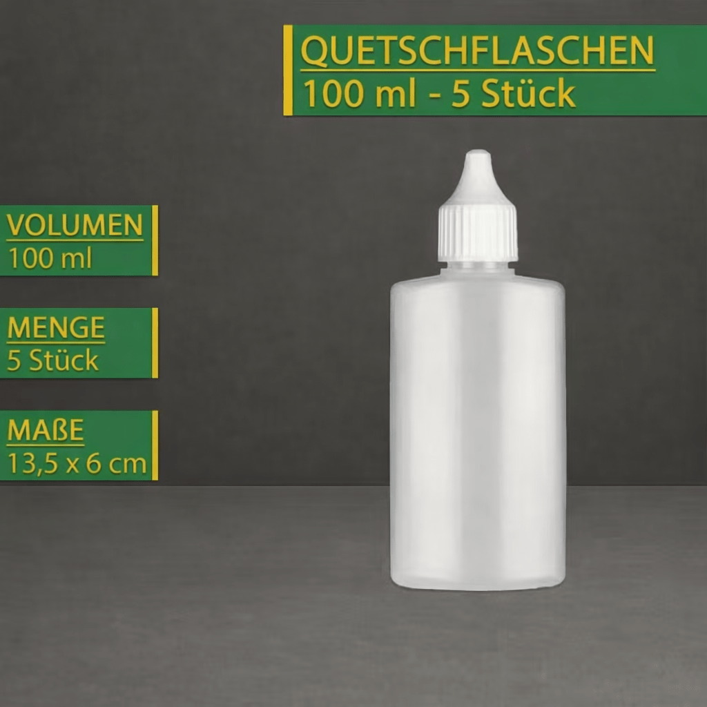Image of 5 Squeeze Bottles With Dosing Nozzle, Travel Bottles, With Screw Cap And Removable Dosing Nozzle, Reusable, Transparent For Cosmetics, Essential Oils & Diy Crafting Supplies, For Liquids