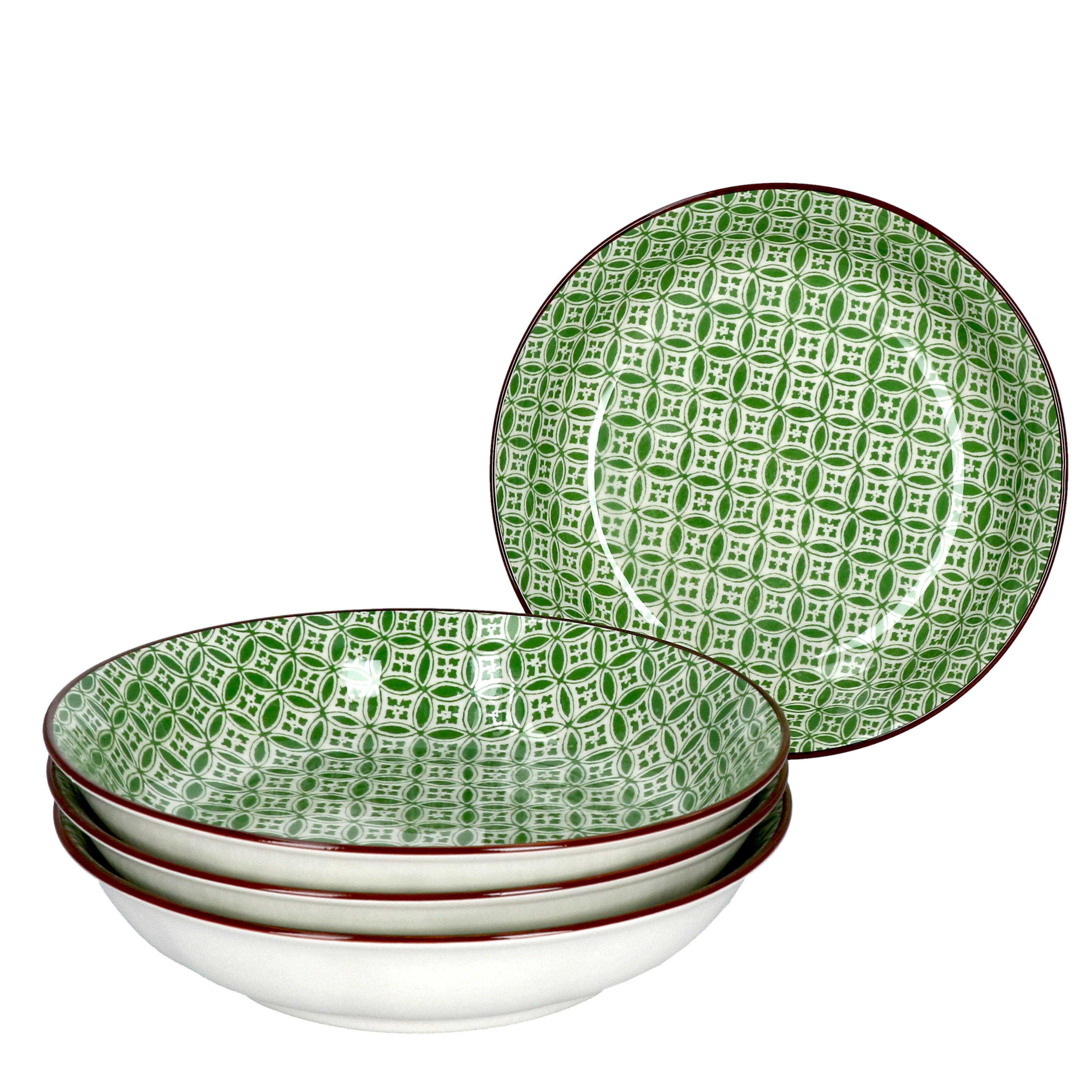 Lime Green 4pcs. Soup Plate Set Ø 20 Cm Green Decor Soup Porcelain Ritzenhoff