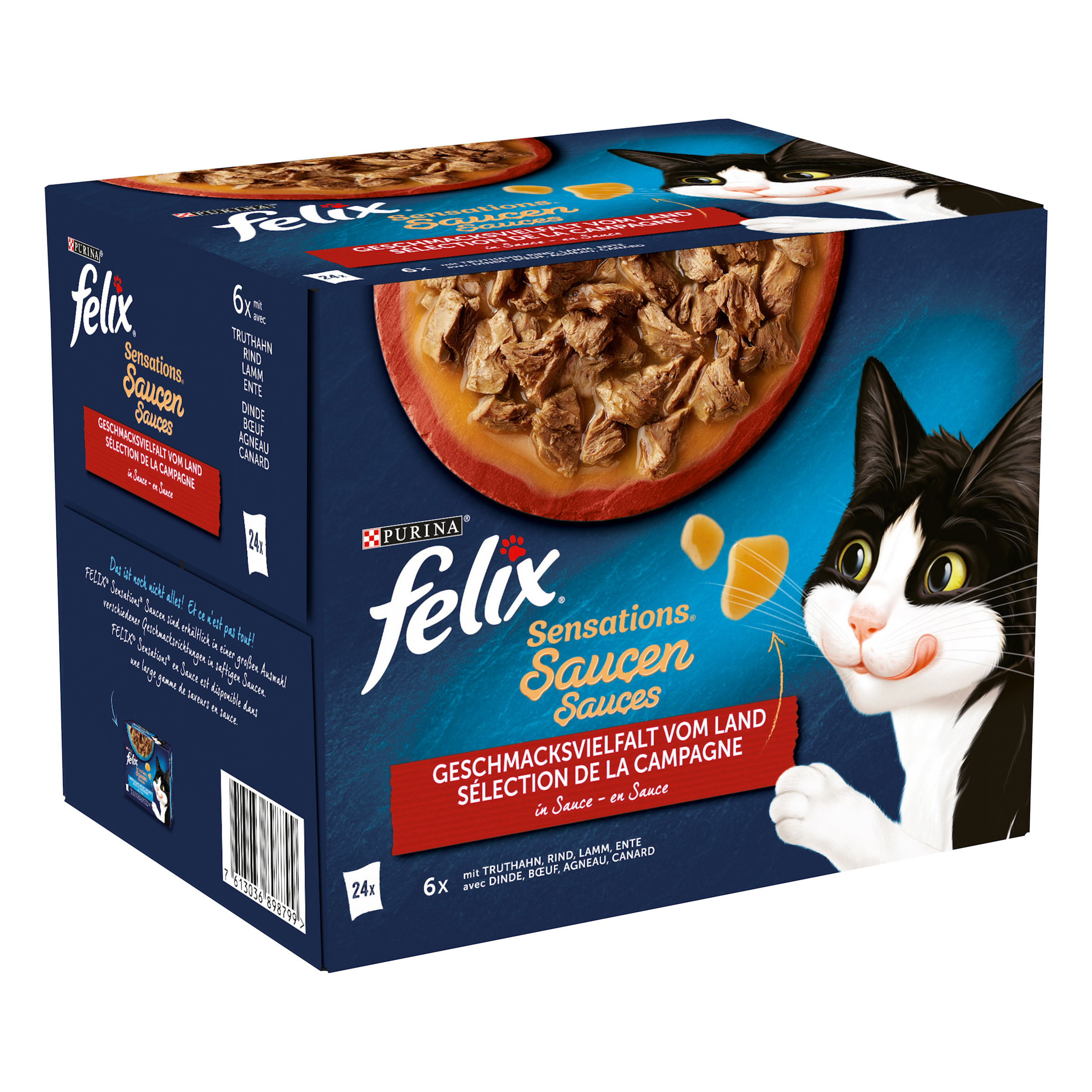 Felix Sauces Wet Cat Food, Mix