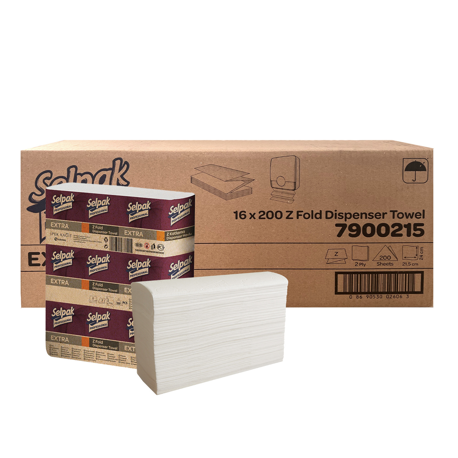 TEMU Selpak 2-ply Professional Z Fold Disposable Paper Towels | In Packs Of 2400 Or 3200 | Absorbent White Paper Towel Ideal For