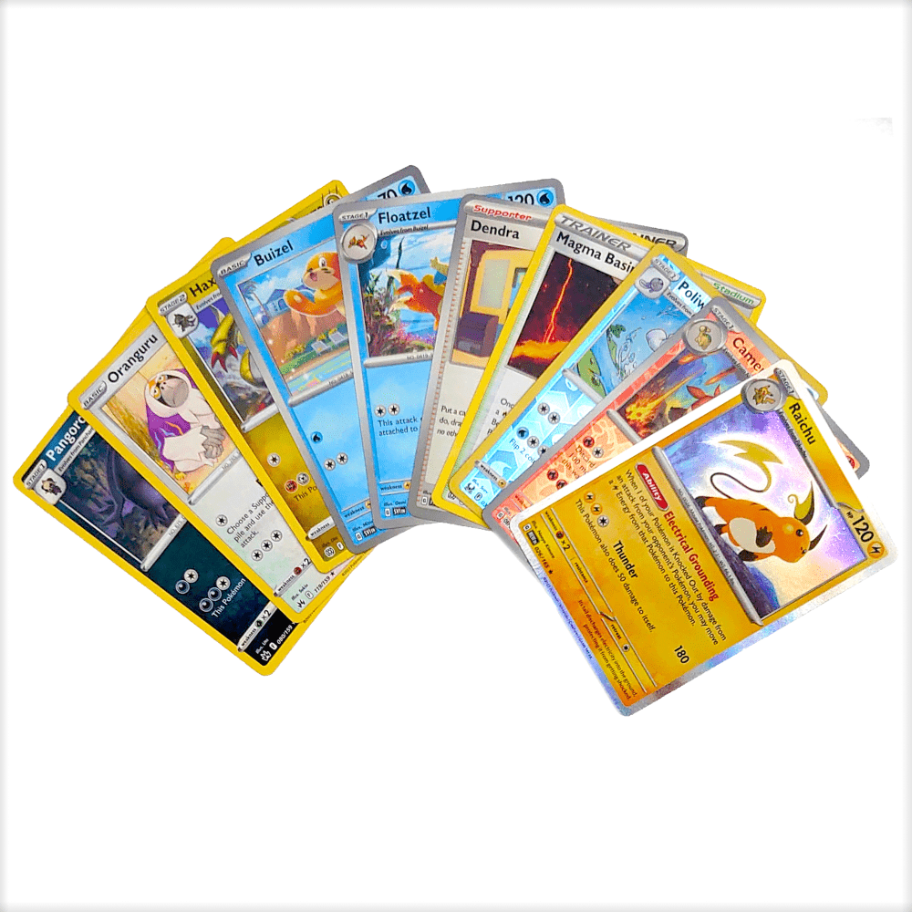TEMU Trading Cards Mini Bundle - 10 Cards With Rare & Reverse Cards - Random Assorted Pack By 24/7
