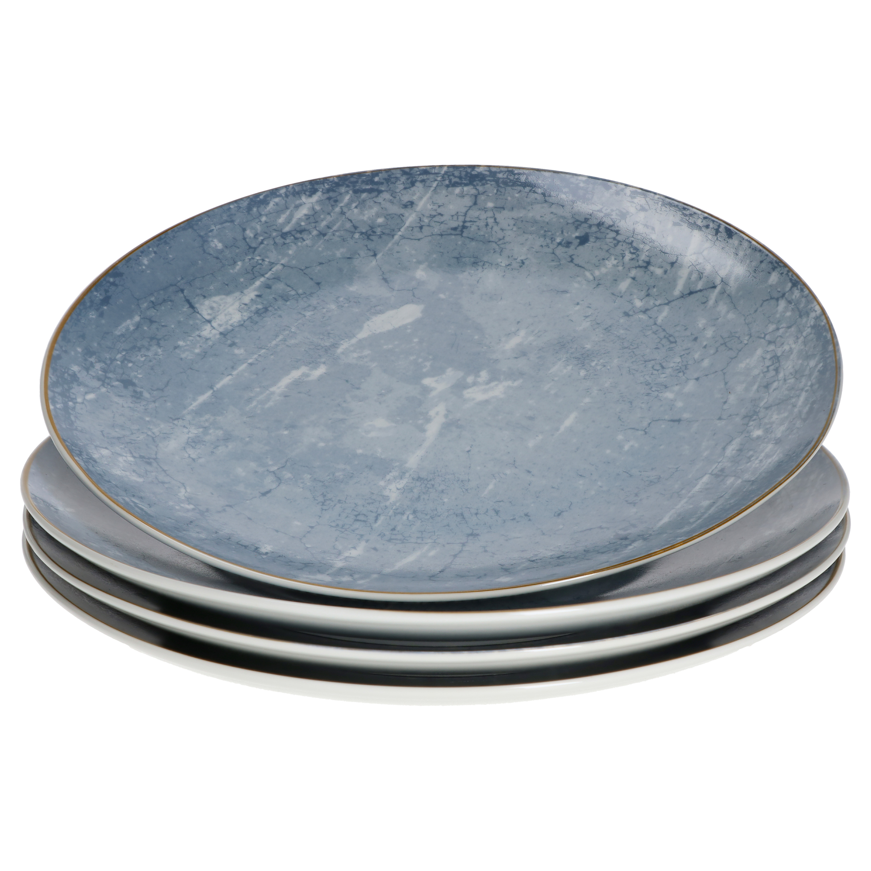 4-piece Dinner Plate Set, Loft Industrial Style, Ø27cm, Blue Dinner Plate, Industrial Style