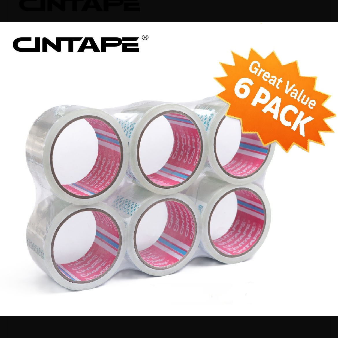 Beautiful Transparent 48mm*40m*44mic, 6pcs In A Package Sk54802: retailer-supplied image