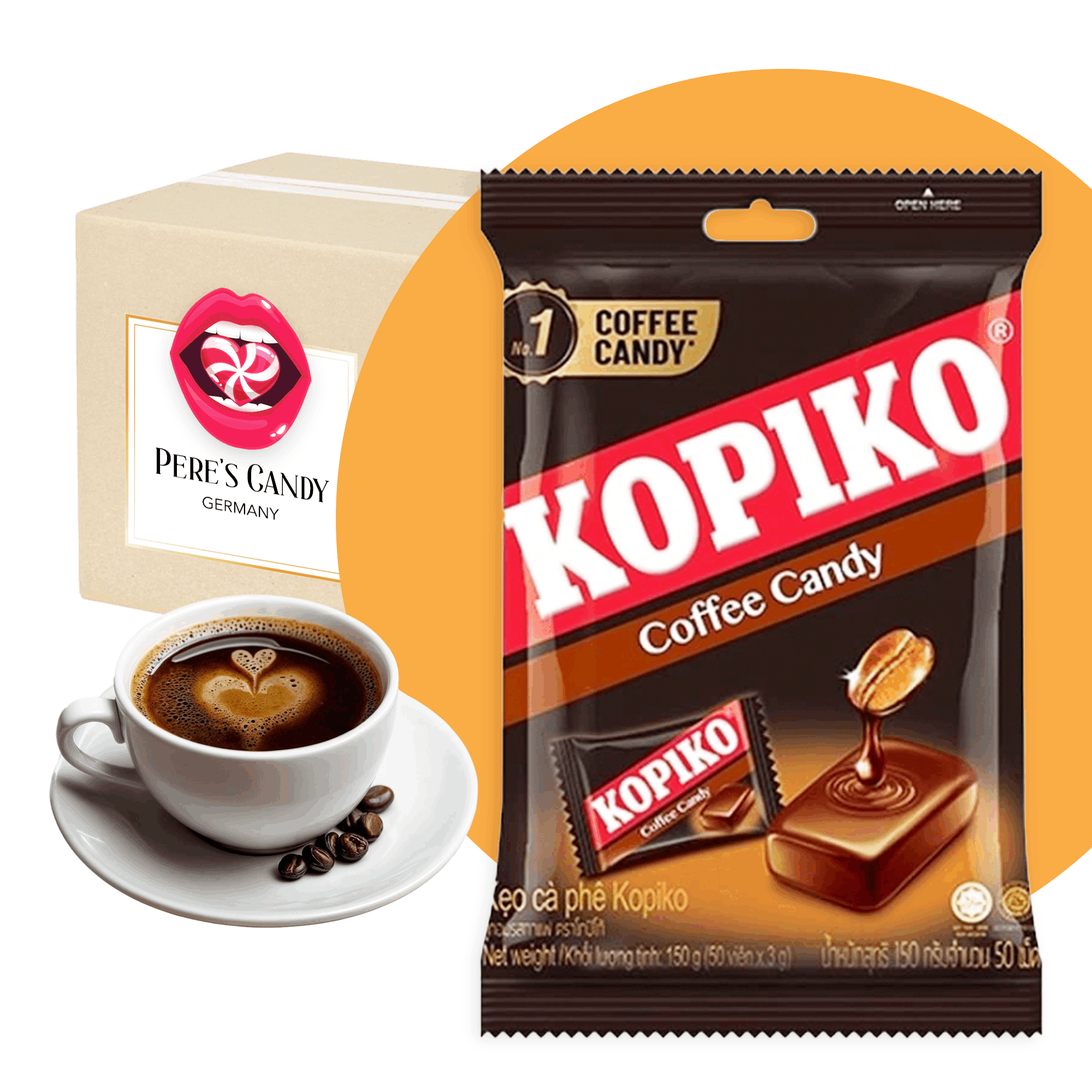 2-pack - Kopiko Classic Coffee Candy - Coffee Truffles With Real Coffee Extract 2x175g