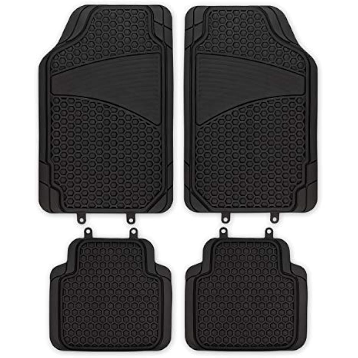 Floor Floor Mats | Universal Size | Durable Pvc | 4pcs Set | Floor Mats (black)