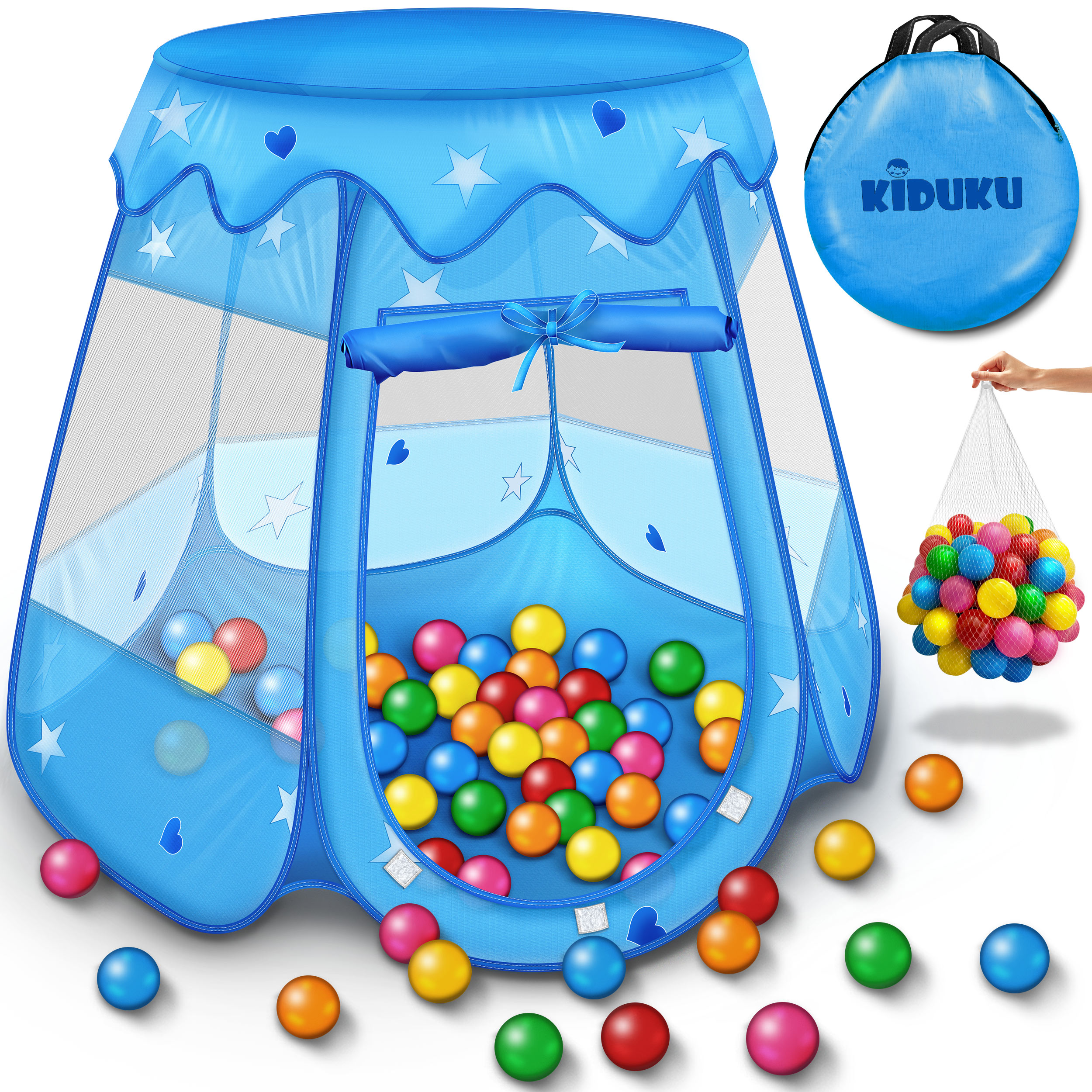 Image of ® Ball Pit With 100 Balls & Bag | Indoor & Outdoor Play Tent For Kids | Baby & Children's Playhouse | Castle Playhouse Gift For Girls & Boys