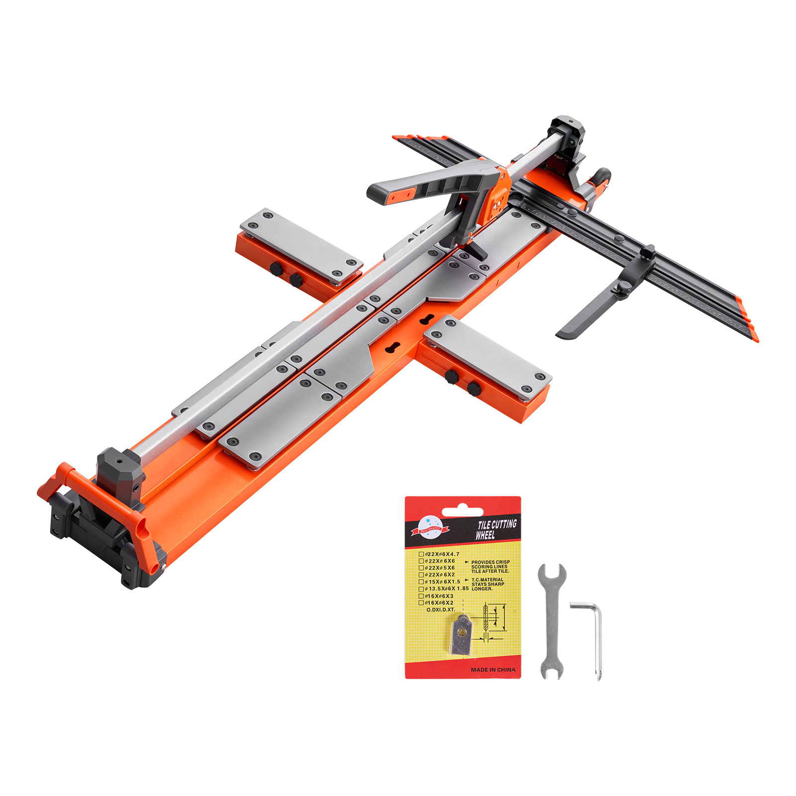Vevor 1200 Mm Manual Tile Cutter, Spring-loaded Base Cutting Tool With Adjustable Angle Fence, Carbide Cutting Wheel, Precision Alignment Guide, For Diy Pros, Ceramic, Floor & Wall Tiles