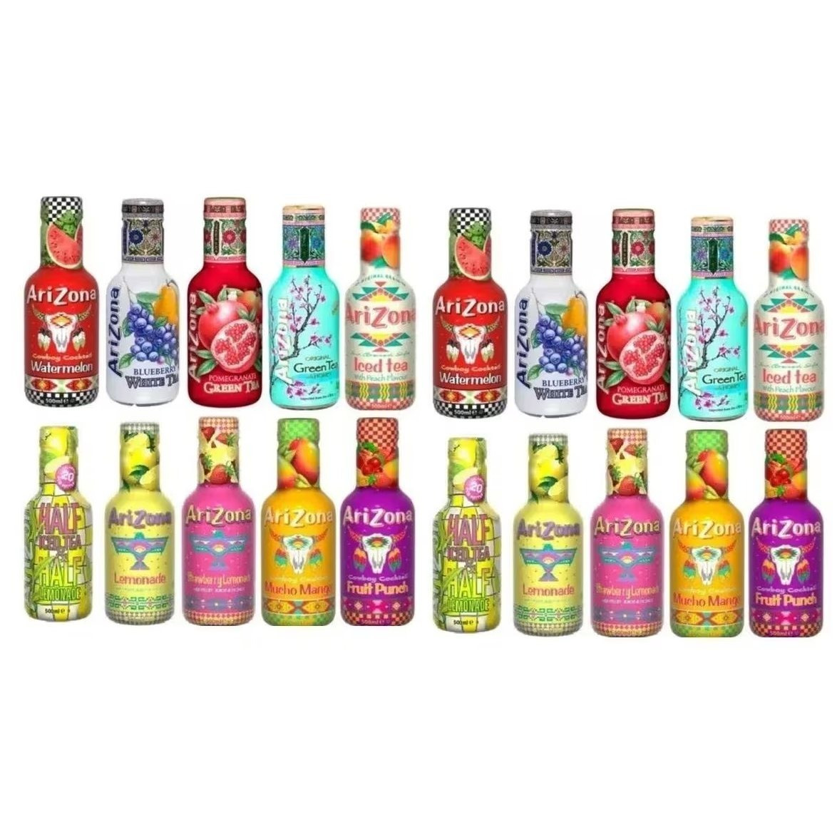 Image of 20 Bottles Of Arizona Mix 500ml Pet Inc. One-way Deposit Various Sorts