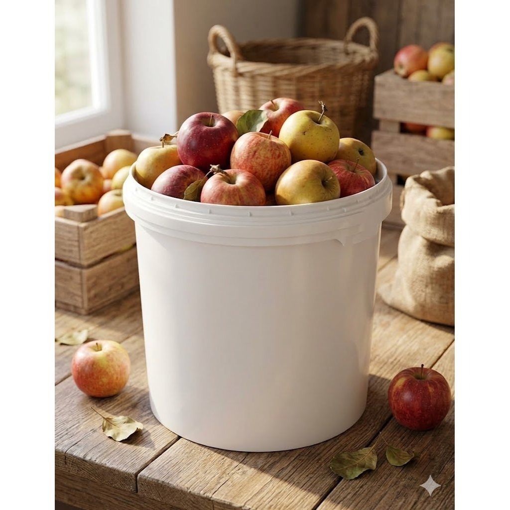 TEMU Secchio per alimenti 10 litri con plastica impilabile diametro cm 22,7 x h 24,4