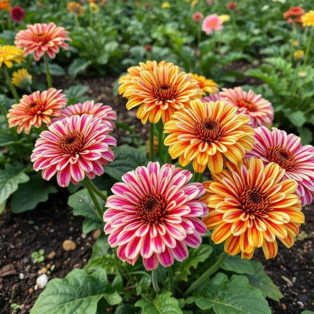 E-shop 100 Stück Zinnien-Samen – Zweifarbige Zinnien-Mischkombination, geeignet für Blumenbeete, Blumenränder und Pflanzkübel