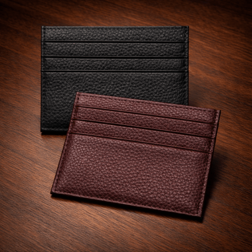 leather wallet for credit cards rfid shielding minimalist thin design ideal for front pockets great gift ideas for halloween and christmas for men and women