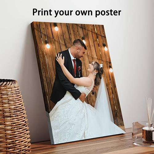 2D flat wall decor framed, custom personalized canvas wall art with pine wood frame. Custom movie-themed canvas posters, custom photo wall art, wrapped frame design. Elegant home decor for weddings, anniversaries, couples, family and pets. Ideal gift for friends and loved ones. Cinema-style decor, romantic ambiance, available in multiple sizes.