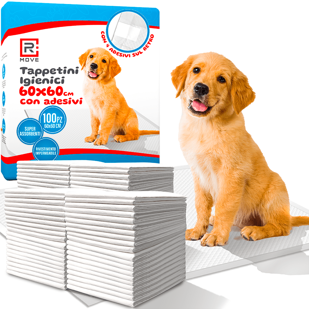 TEMU Remove 100 Traversine Cane Pipì 60x60 With Adhesives - Extra Absorbent Pads With Anti-odour Coating (100pcs 60x60 Cm)