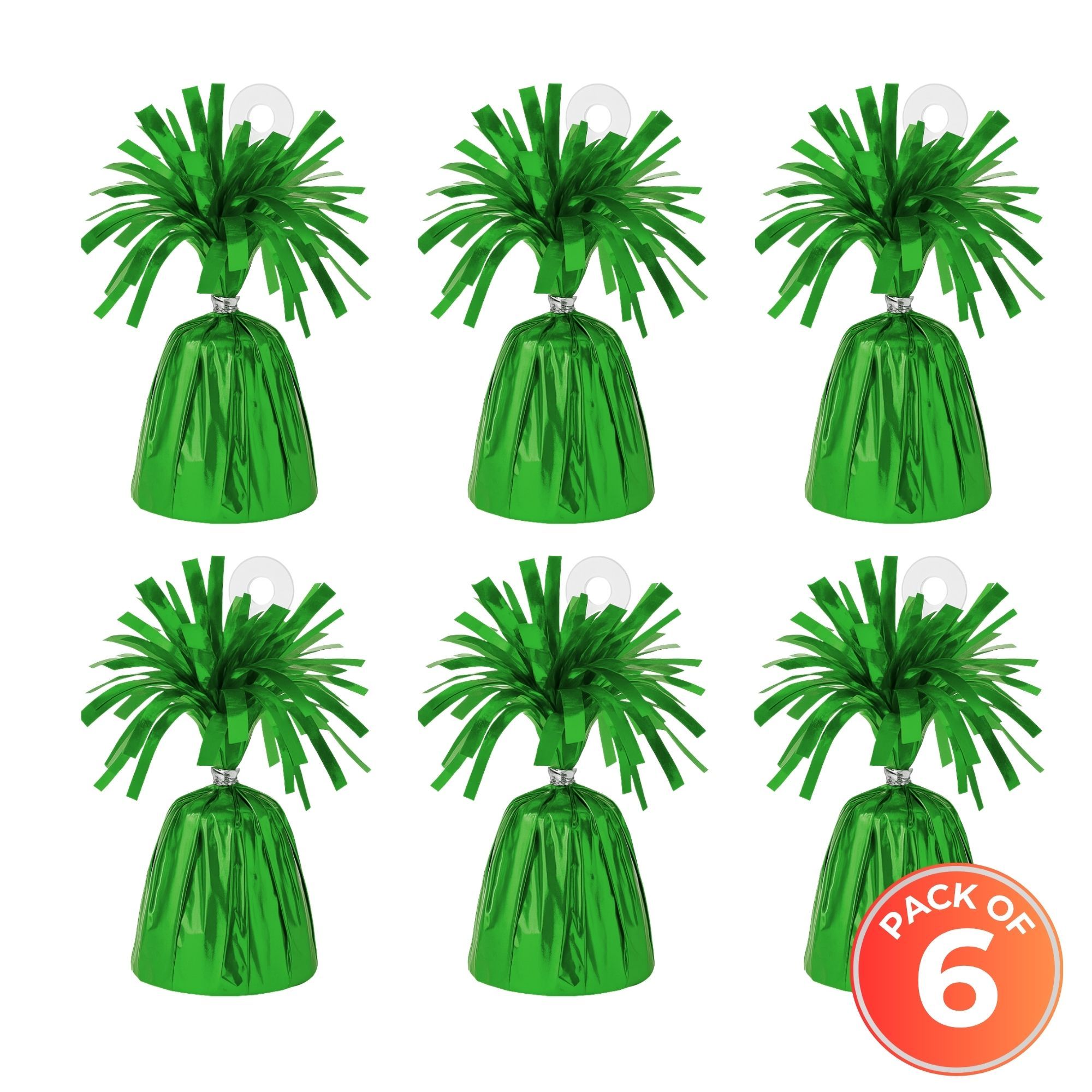 TEMU Pack Of 6 Green Colour Foil Balloon Weights For Helium Balloons | 85 G Metallic Foil Balloon Holder | Floor Weight Birthday Parties, Events &