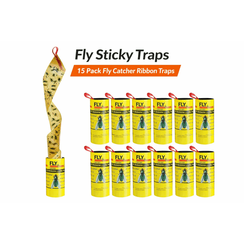 16pcs 8pcs sticky fly trap strips extra strong non toxic hanging for indoor outdoor pest control