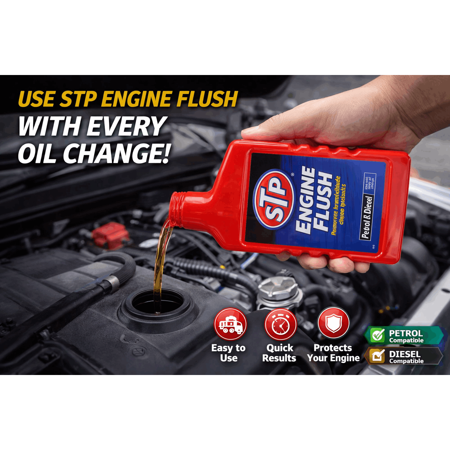 STP Engine Flush Treatment, Oil System Cleaner
