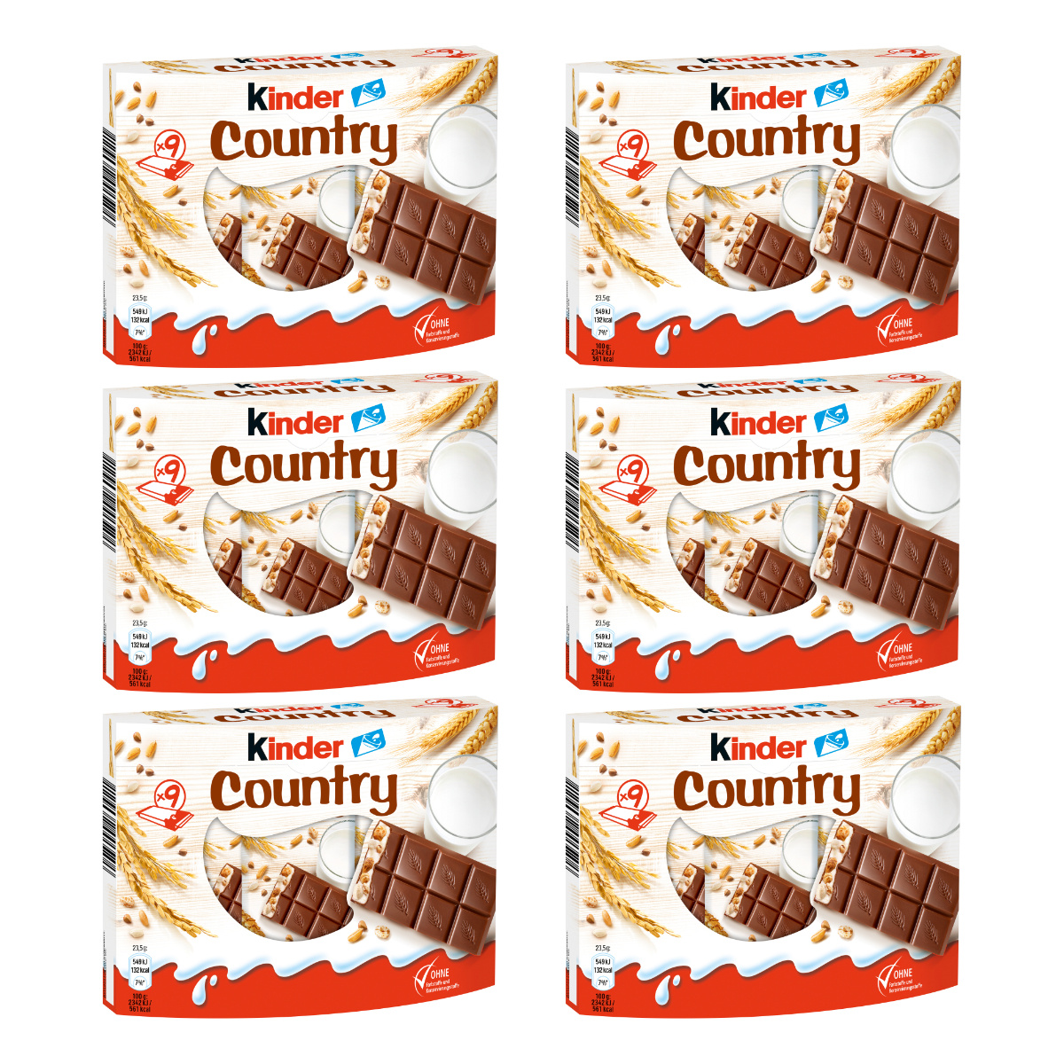 Children's Country Whole Milk Chocolate With Cereals 211g 6-pack