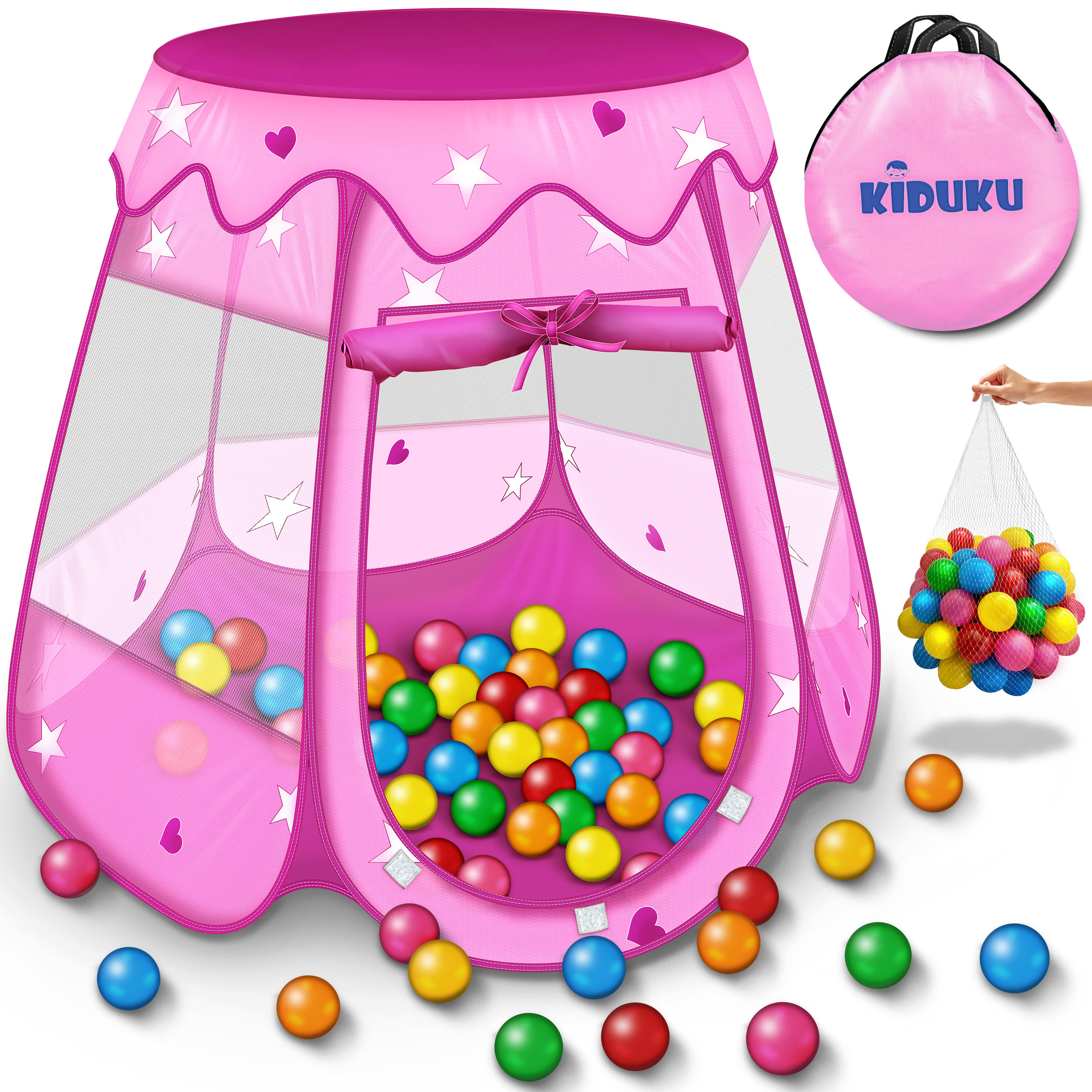 ® Ball Pit With 100 Balls & Bag | Indoor & Outdoor Play Tent For Kids | Baby & Children's Playhouse | Castle Playhouse Gift For Girls & Boys