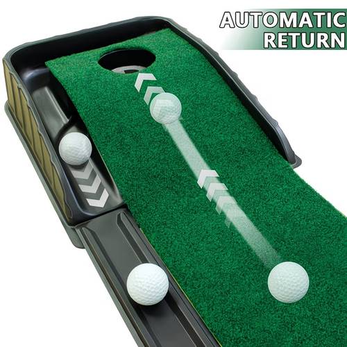 indoor golf putting practice mat for home office indoor golf practice realistic putting ball return ideal gifts length 222 5cm
