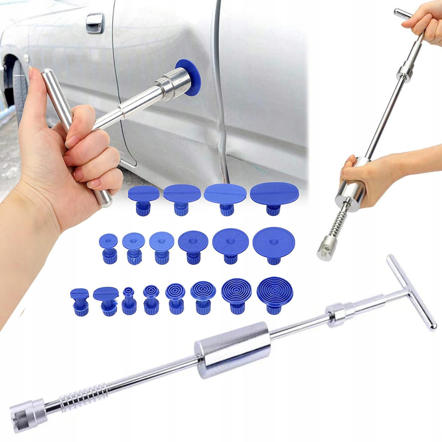 Image of Set For Removing Dents And Punctures In Car Bodywork, Hammer, Mushroom, Body Repair, Sheet Metal Work