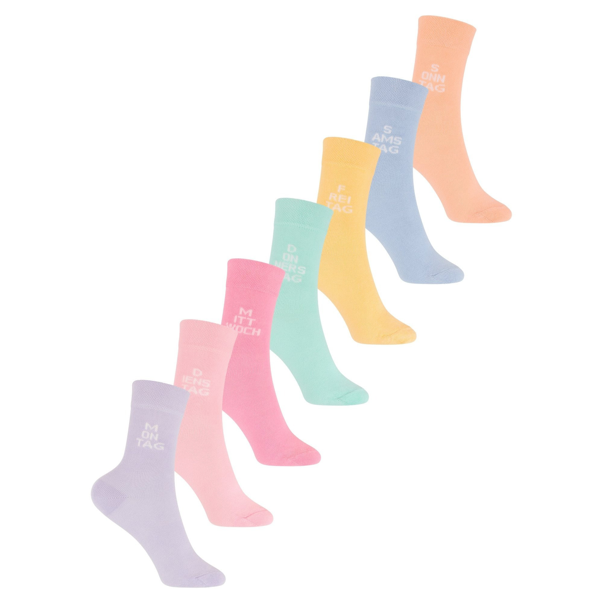 7-pack Kids' Cotton Socks With Days Of The Week – Colorful Everyday Socks For , Soft & Breathable, Climate-regulating Material Blend